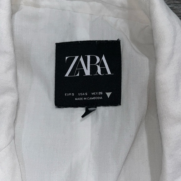 Zara White Sleeveless Tie-Front Crop Top vest - S - Picture 6 of 8